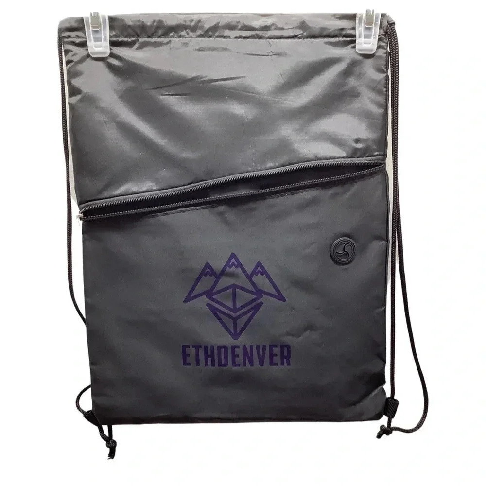 Ethdenver Black Sportswear Adjustable Strap & Front Zipper. New Without Tags